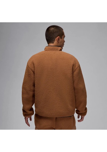 Jordan Flight Erkek Kahverengi Polar Ceket - Bol Kesim Rahat Tasarım - FV7448-223 fırsatları