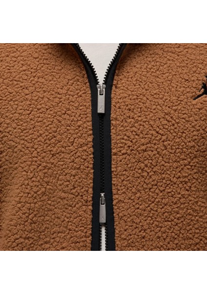 Jordan Flight Erkek Kahverengi Polar Ceket - Bol Kesim Rahat Tasarım - FV7448-223