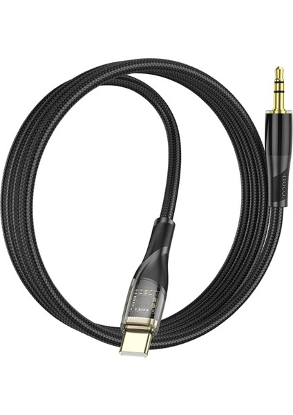 Hoco. UPA25 1m Tak Çalıştır Type-C To Aux Kablo - Siyah modelleri