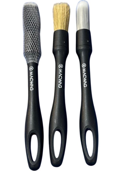 Detaylı Temizlik 3'lü Fırça Seti – Araç Içi Dış Detay Fırçası Takımı