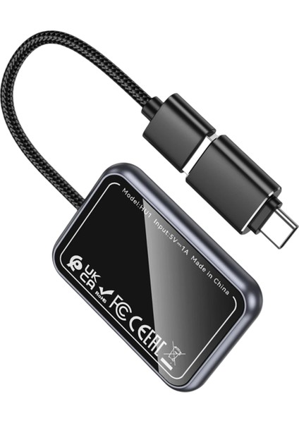 Hoco. Hu1 Way 2in1 Type-C To USB Dönüştürücülü Kablosuz Carplay Adaptör - Siyah fırsatları