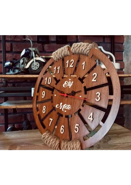 Kahverengi Ahşap Şık Saat, Doğal ve Zarif Tasarım ile Tarzınızı Tamamlar fiyatları