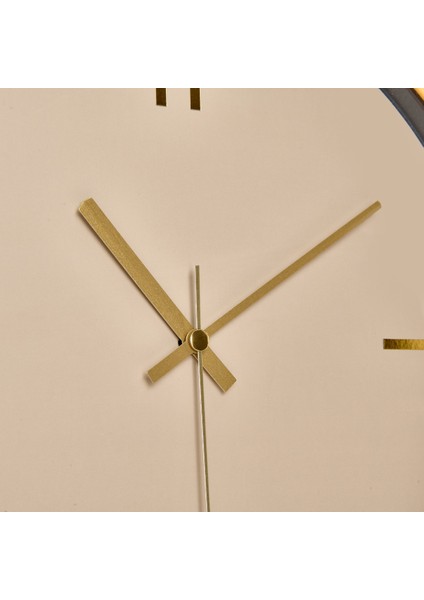 Şık Krem Kadran Çizgi Rakam Duvar Saati, Altın, 29 cm modelleri