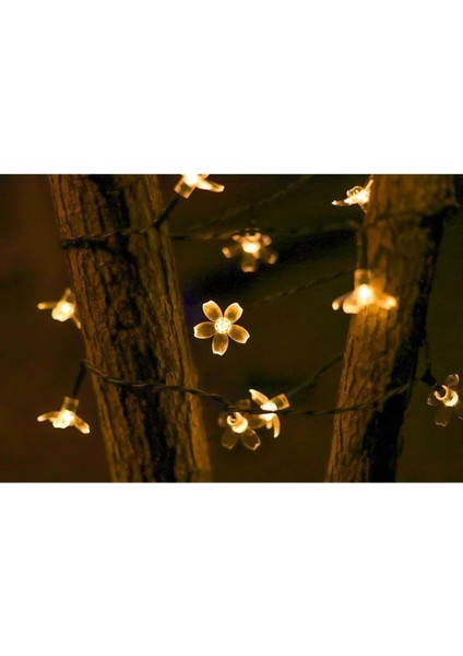 20 Ledli Güneş Enerjili Çiçekli Bahçe Aydınlatması, Dekoratif Gün Işığı Seti indirimleri