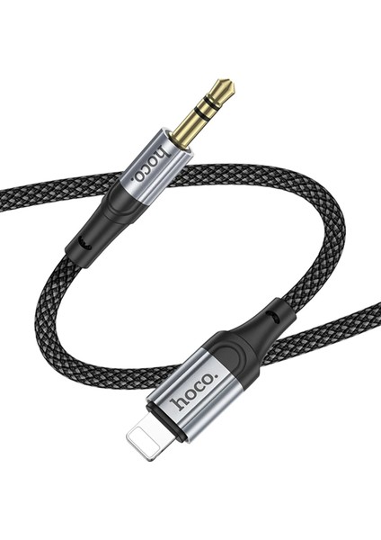 Hoco. UPA26 1m Hasırlı Lightning To Aux Kablo - Siyah fiyatları
