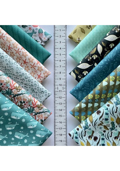 Patchwork Kumaş Seti – 60 Adet 20X20 cm | %100 Pamuk Saten | El Işi, Dikiş, Quilting ve Hobi Için