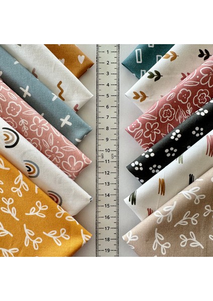 Patchwork Kumaş Seti – 60 Adet 20X20 cm | %100 Pamuk Saten | El Işi, Dikiş, Quilting ve Hobi Için modelleri