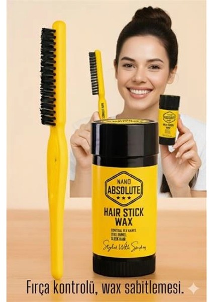 Modacar Topuz Fırçası Stick Wax Seti Profesyonel Saç Topuz Seti fiyatları