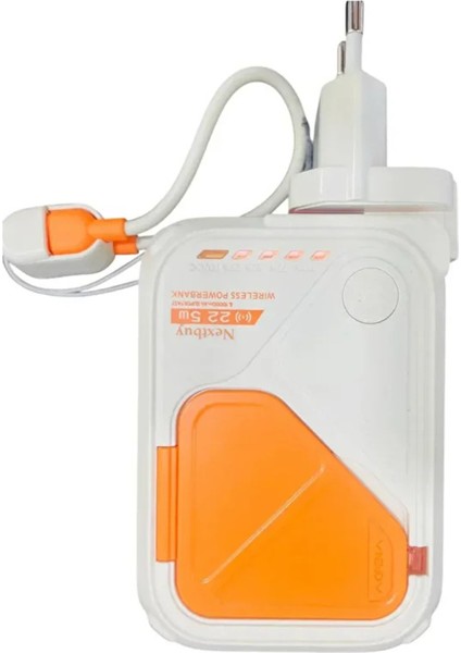 FP18 - 10000MAH Magsafe Uyumlu Type-C USB Girişli Katlanabilir Standlı Powerbank