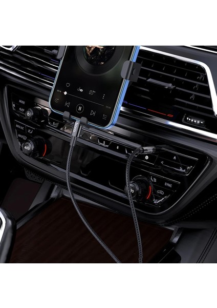 Hoco. UPA19 1m Hasırlı Lightning To Aux Kablo - Siyah modelleri