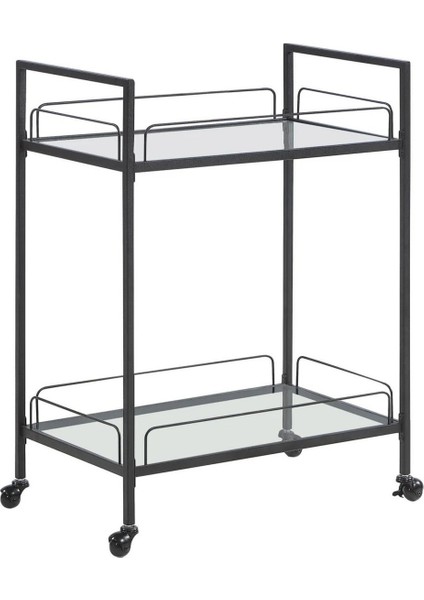 Şık Siyah Metal Servis Arabası, Sunum ve Hizmet Için Ideal fiyatları