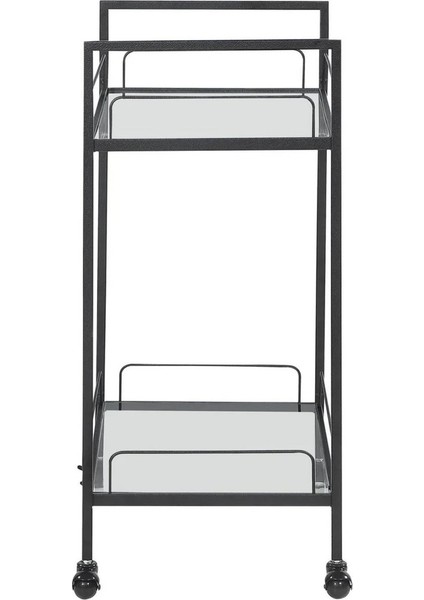 Şık Siyah Metal Servis Arabası, Sunum ve Hizmet Için Ideal modelleri