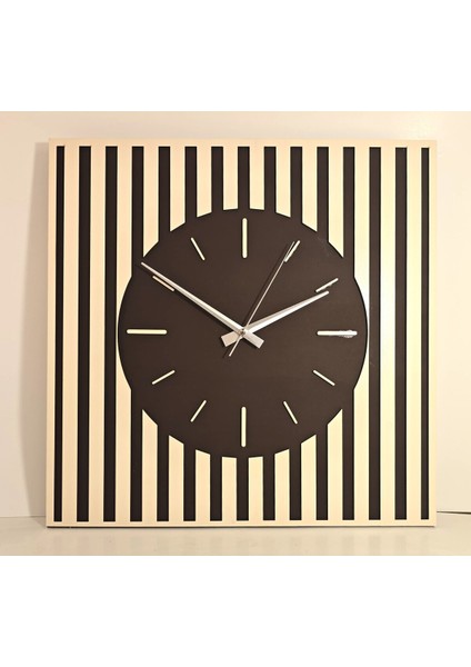Krem Ahşap Duvar Saati 42X42 Cm, Sessiz Mekanizma, Modern Tasarım fiyatları