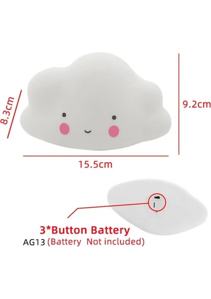 Bulut Şeklinde LED Dekor Gece Lambası, Yumuşak Beyaz Işık, Sıcak ve Rahat Atmosfer modelleri