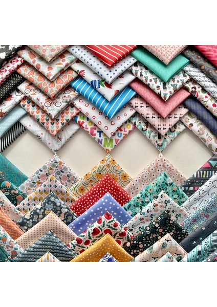 Patchwork Kumaş Seti – 60 Adet 20X20 cm | %100 Pamuk Saten | El Işi, Dikiş, Quilting ve Hobi Için fiyatları
