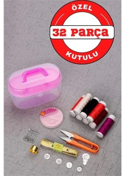 Modacar 32 Parça Kutulu Seyahat Dikiş Iğne Iplik Seti