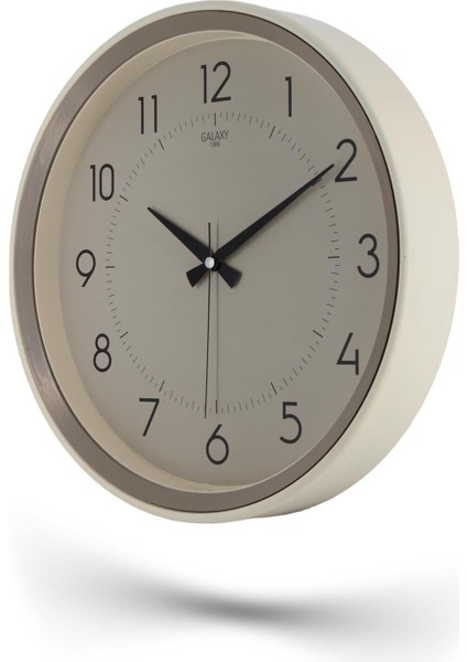 Krem Kasa Kumbeji Çerçeve Duvar Saati 37 Cm, Şık ve Modern Tasarım. modelleri