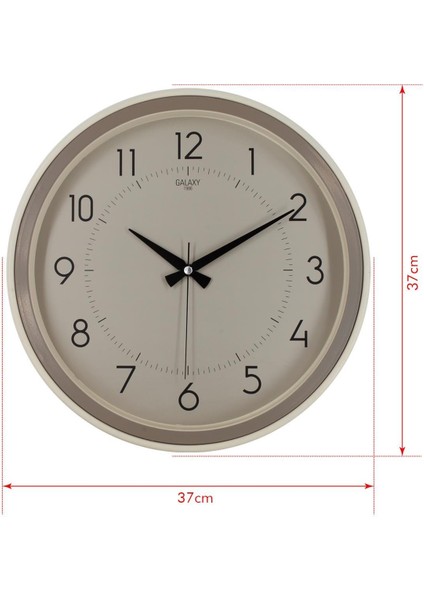 Krem Kasa Kumbeji Çerçeve Duvar Saati 37 Cm, Şık ve Modern Tasarım. fırsatları