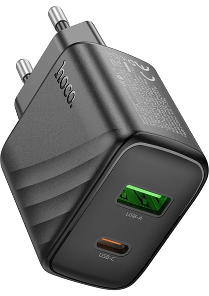 Hoco. CS23A Sunlight 30W 1 Adet Type-C ve 1 Adet USB 3.0 Qc Çıkışlı Pd Hızlı Şarj Aleti - Siyah fiyatları