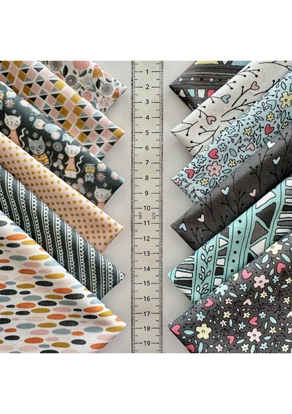 Patchwork Kumaş Seti – 60 Adet 20X20 cm | %100 Pamuk Saten | El Işi, Dikiş, Quilting ve Hobi Için indirimleri