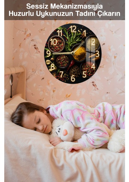 Renkli 3D Görünümlü Temperli Cam Saat, 33 Cm, Mutfak ve Yaşam Alanları Dekoru fırsatları