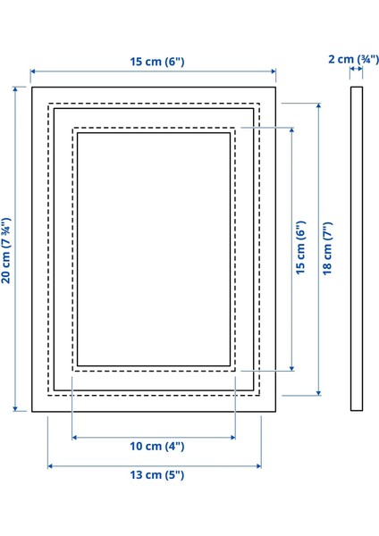 Knoppäng Siyah Çerçeve Siyah 13 x 18 cm fiyatları