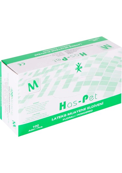 Lateks Pudralı Muayene Eldiveni (100'LÜ)