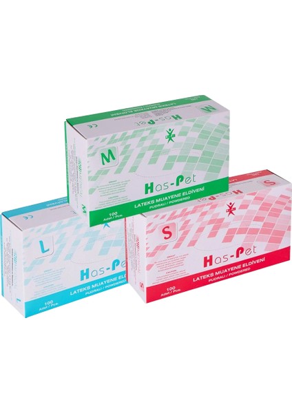 Lateks Pudralı Muayene Eldiveni (100'LÜ) fiyatları