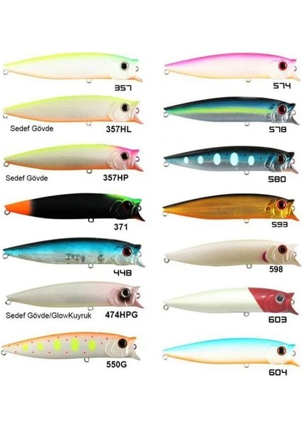 Combo Pop 100F 10CM 12.1gr Popper Maket Balık 611 modelleri