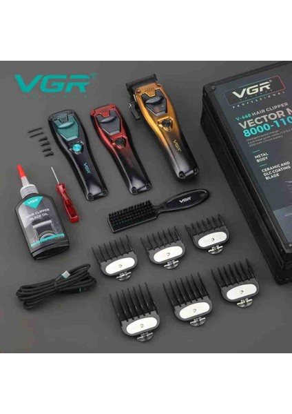 Vgr 668 Profesyonel Saç Kesme Makinesi, 11000 Rpm Vector Motorlu Kablosus, Metal Gövde, 3 Modüler Değiştirilebilir Gövde Kapağı modelleri