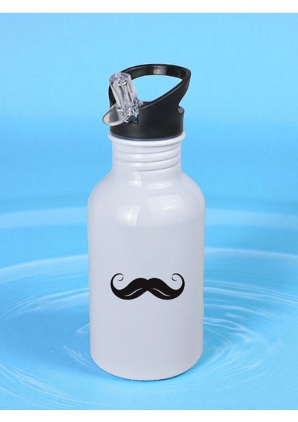 Bıyıklı Matara Suluk 600 ml - Çocuk Suluk Matara, Çocuk Su Matarası