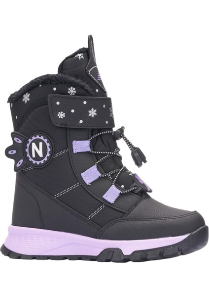Kız Çocuk Kürklü Su Geçirmez Kışlık Kaymaz Taban Bot