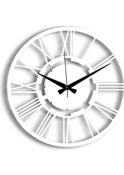 Şık Beyaz Duvar Saati 50X50CM ve Geyikli Tablo Seti indirimleri