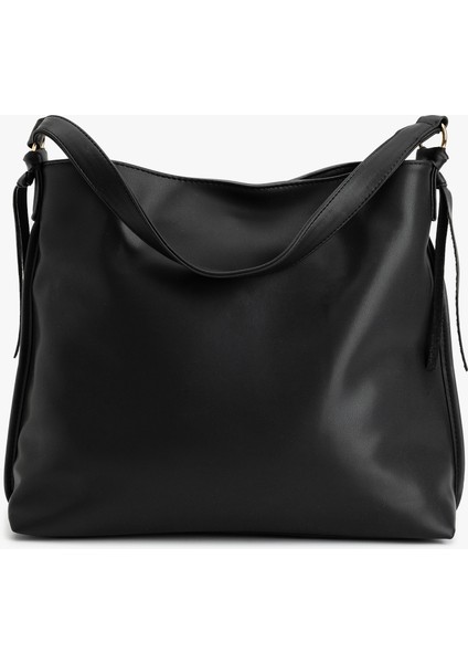 Metal Aksesuarlı Saplı Suni Deri Büyük Tote Çanta fırsatları