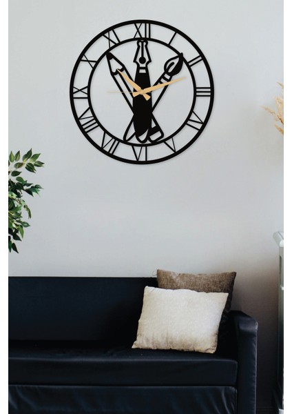 Roma Rakamlı Metal Duvar Saati, 50X50 Cm, Şık ve Fonksiyonel Hediye Seçeneği fiyatları