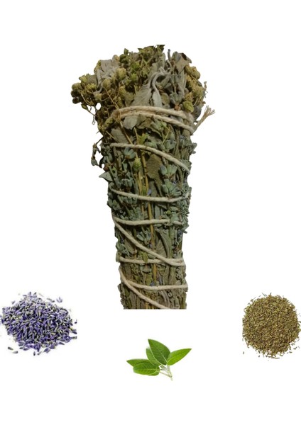 %100 Doğal Lavanta-Adaçayı-Kekik Tütsüsü (1 Adet )
