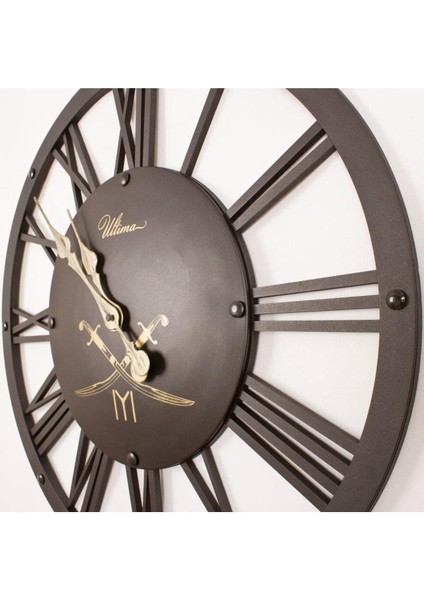 Şık Ferforje Duvar Saati, Dekoratif ve Zarif Tasarım, 2678 Bb2 Ultima, 30CM fiyatları