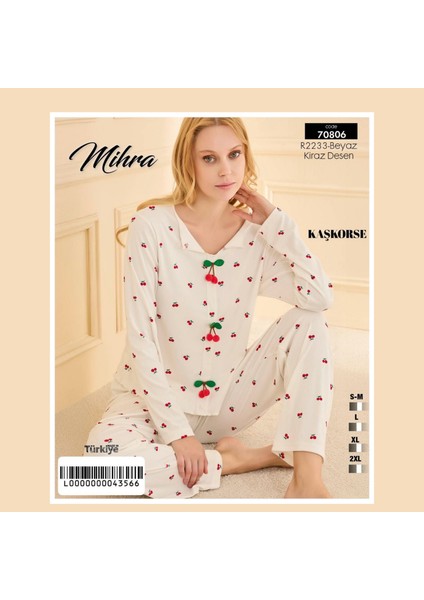 Kadın Pijama Takımı Uzun Kollu