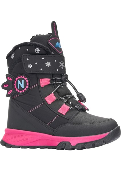 Kız Çocuk Kürklü Su Geçirmez Kışlık Kaymaz Taban Bot