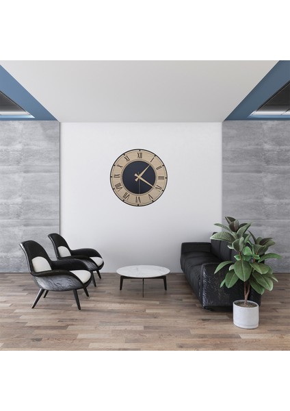 Romen Rakamlı Modern Ahşap Duvar Saati, Çok Renkli ve Şık Tasarım indirimleri