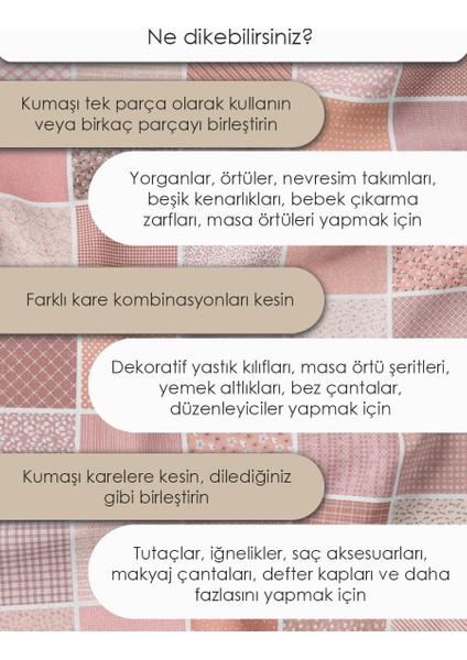 Patchwork Kumaş Seti – 35 Desen 20X20 cm | %100 Pamuk Saten | Tek Parça Kumaş | Dikiş, El Işi ve Quilting Için Özel Tasarım indirimleri