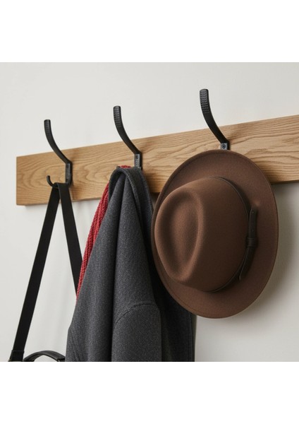 Uzun Noktalı Metal Askı Şık Portmanto Askılık Dolap Mobilya Askısı (Vidalar Dahil)(5 Adet) fiyatları