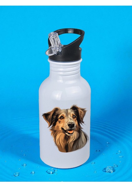 Köpek Baskılı Matara Suluk 600 ml - Kız Çocuk Suluk, Kız Sulukları