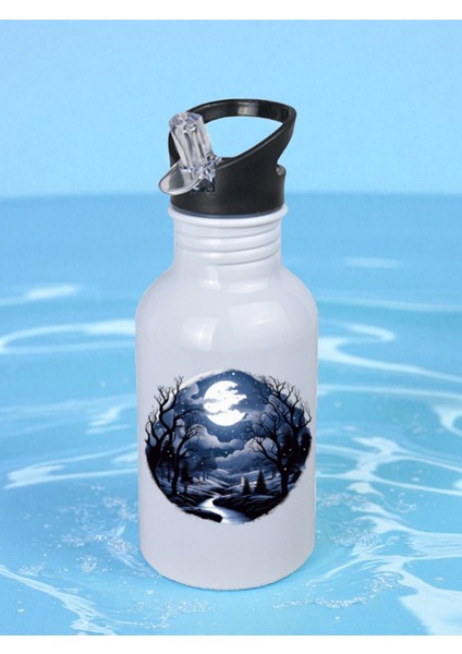 Gece Doğa Matara Suluk 600 ml - Çocuk Suluk Matara, Çocuk Su Matarası