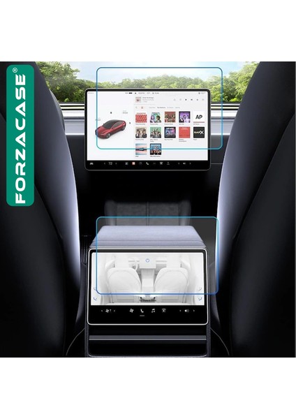 2in1 Tesla Model Y New Juniper Navigasyon Multimedya Uyumlu Nano Ekran Koruyucu Film - FC1118 indirimleri