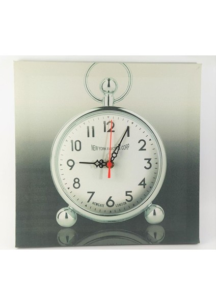 Mavi ve Gri Tonlarda Şık Kanvas Resim Saat, Evinizin Dekoruna Hoş Dokunuş