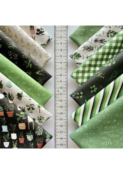 Patchwork Kumaş Seti – 60 Adet 20X20 cm | %100 Pamuk Saten | El Işi, Dikiş, Quilting ve Hobi Için