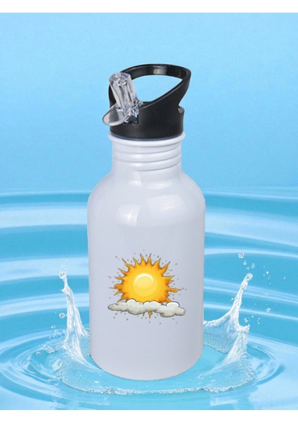 Güneş ve Bulut Matara Suluk 600 ml - Çocuk Suluk Matara, Çocuk Su Matarası