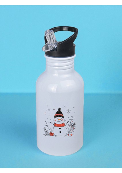 Yılbaşı Baskılı Matara Suluk 600 ml - Sporcu Suluğu, Büyük Suluk, Spor Matara, Sporcu Sulukları