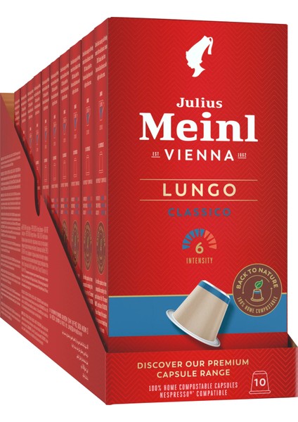 Lungo Classico 100 Adet Kahve Kapsülü Nespresso Uyumlu